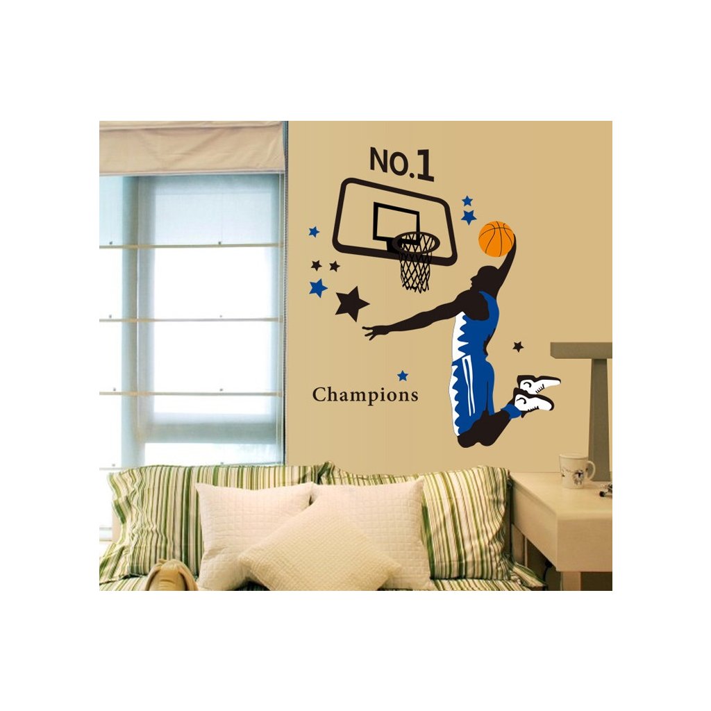 Samolepka na stenu Basketbalista