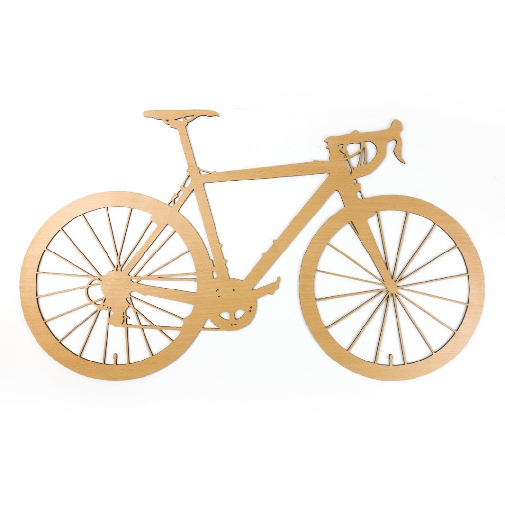 Drevená nástenná dekorácia Bicykel