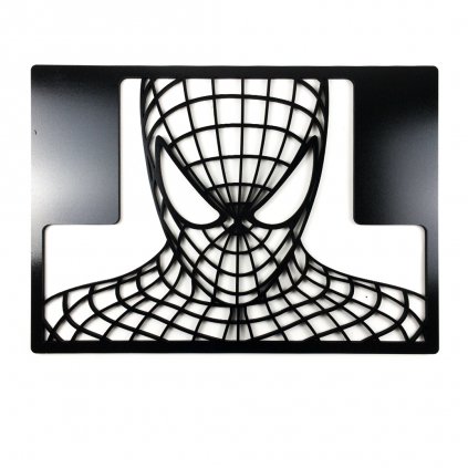 Drevená nástenná dekorácia Spiderman portrét čierny