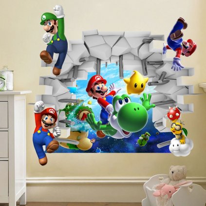 samolepka na zeď hra Super Mario