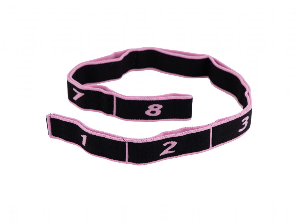 Gymnastická posilovací guma VFstyle růžovo-černá
