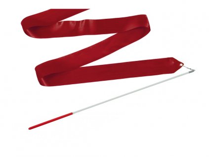 Dětská gymnastická stuha s tyčkou červená 2 m