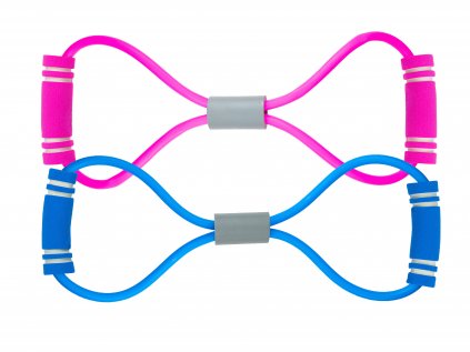 Sada 2 ks gumových expandérů 39 x 13 cm VFstyle růžovo-modrá