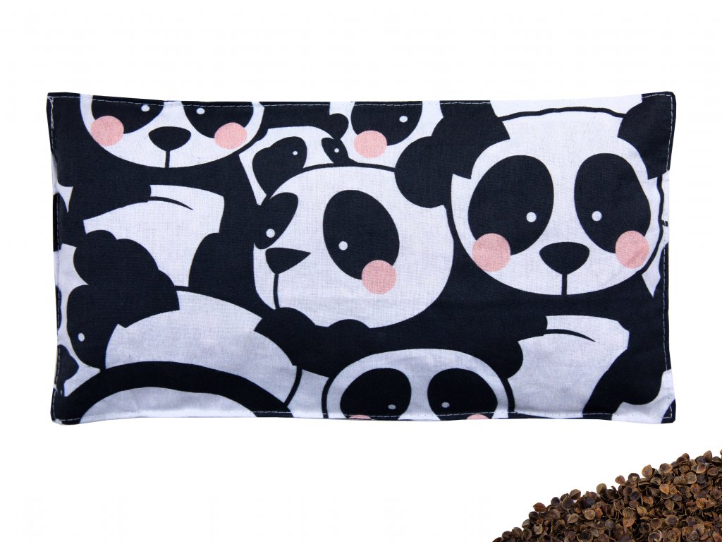 Pohánkový vankúš 30x15 cm Panda