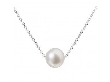 Perlový náhrdelník z pravých říčních perel bílý 22014.1