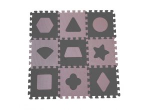 Schaumstoff Spielmatte Puzzle Geometrische Formen, Rose 90x90 cm