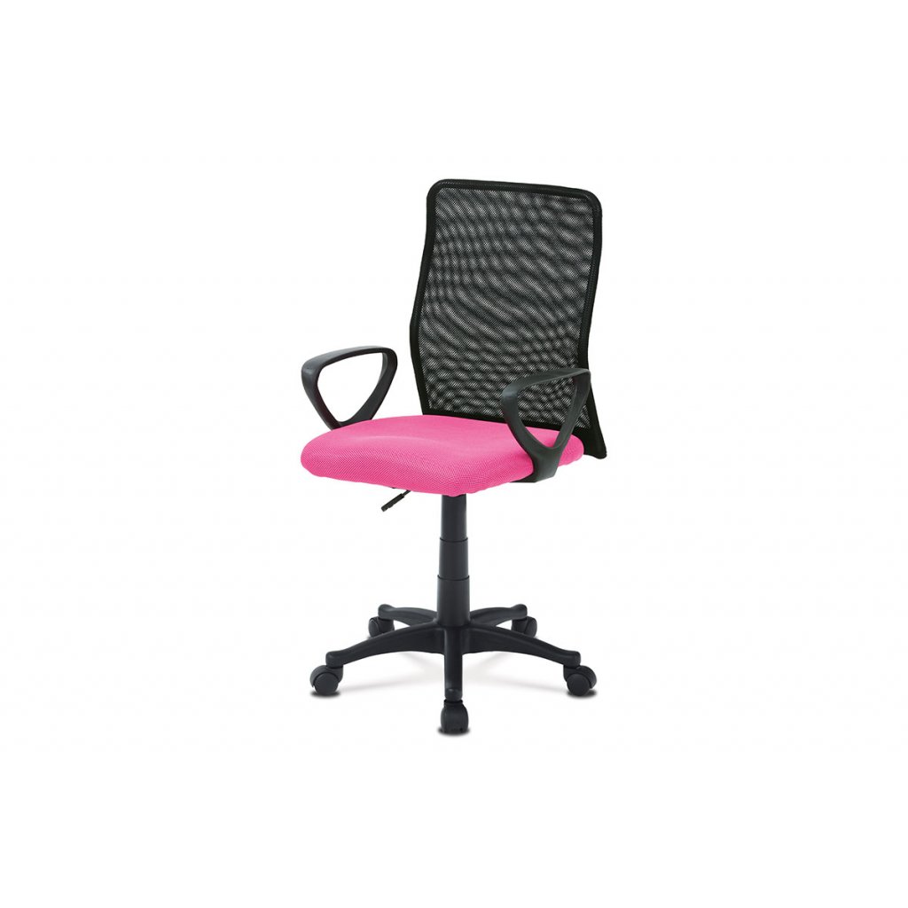 Kancelářská židle růžová a černá látka MESH KA-B047 PINK-OBR1 new