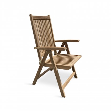 Dřevěná skládací a polohovací židle T106