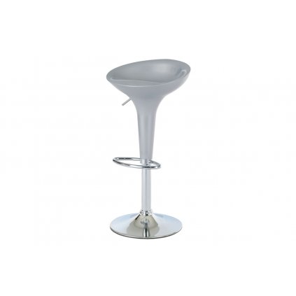 Barová židle stříbrná plast AUB-9002 SIL