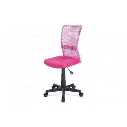 Kancelářská židle dětská látka MESH růžová s motivem KA-2325 PINK-OBR1 new