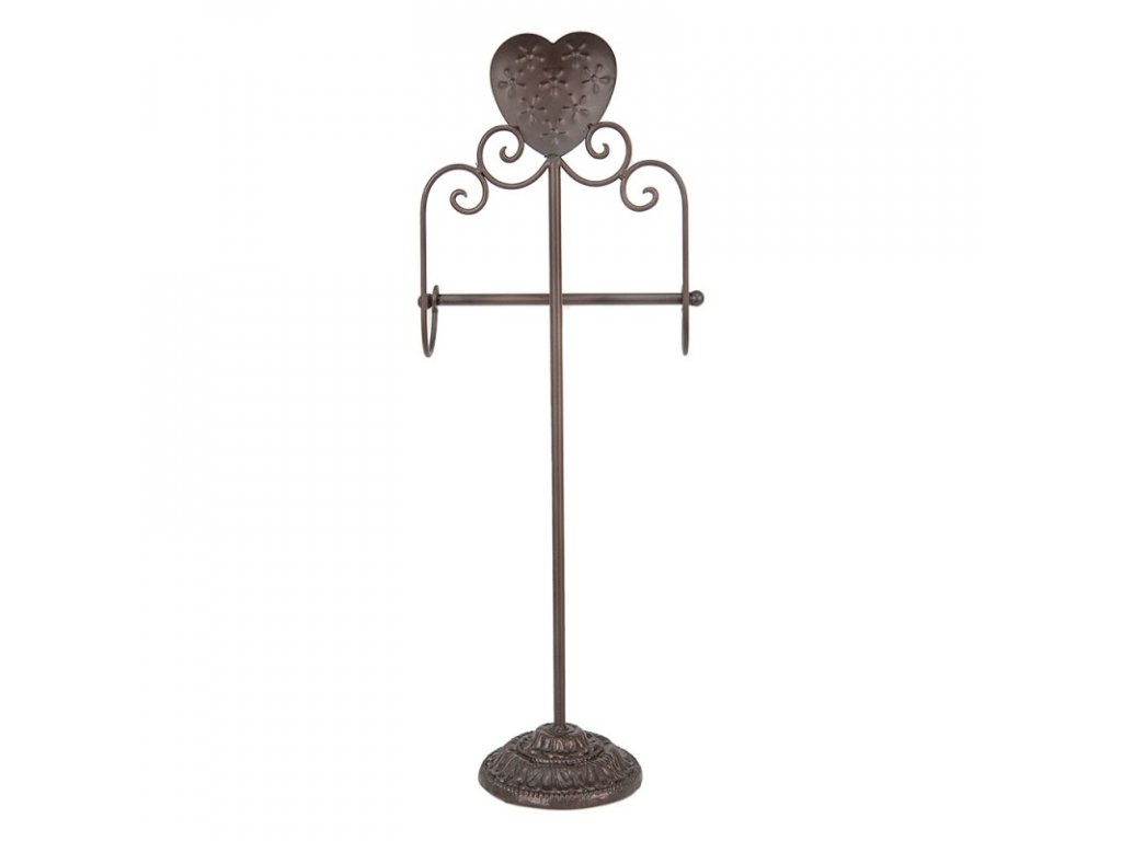 5y1006 toilet roll holder standing 211462 cm brown iron heart toilet paper holder toilet paper holder (3)