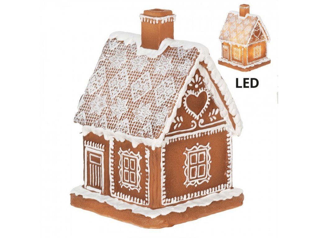vanocni pernikova chaloupka s led svetylky gingerbread house 131021cm 3aa