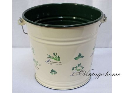 Smaltovaný kbelík, vědro Bylinkový sen - 6 l