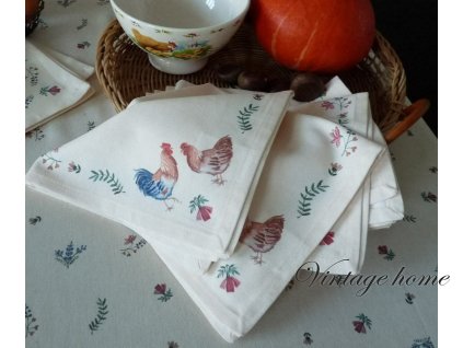 Lot de 6 serviettes de table tissu ClayreEef