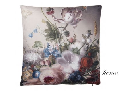 kg023110 throw pillow 45x45 cm beige pink synthetic flowers square