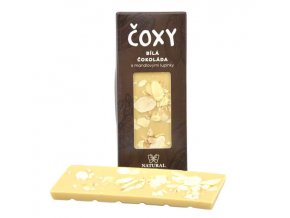 ČOXY bílá čokoláda s mandlovými lupínky a xylitolem 50g