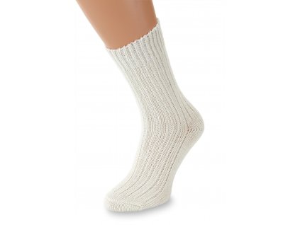 Ponožky Merino, krémově bílá