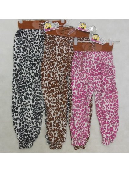 Kalhoty aladinky dětské dívčí (98-110) GOOD CHILDREN J-9286 (Barva růžová, Velikost 110)