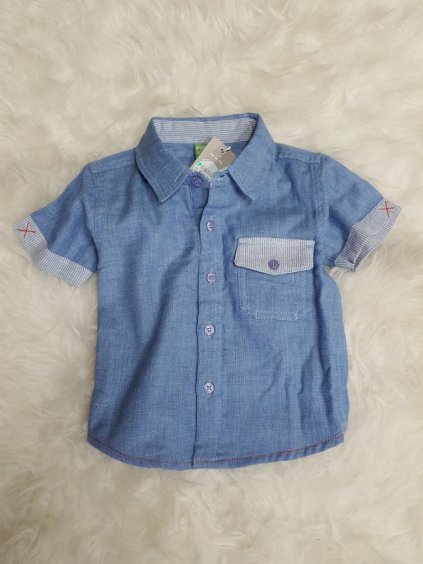 Košile krátký rukáv kojenecká chlapecká (68-86) PEBBLESTONE 2968060-00 (Barva modrá, Velikost 86)