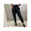 Kalhoty elegantní koženkové dámské (S-XL) ITALSKÁ MÓDA IMWD20617/DU