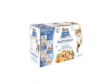 brit care cat fillets in jelly flavour box 12x85g