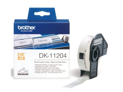 Brother DK-11204 (papírové / univerzální štítek - 400 ks) originální