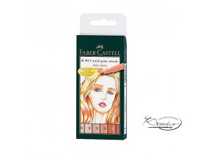 Umělecký popisovač Faber-Castell Artist Pen Skin 6ks