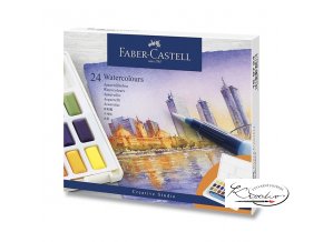 Akvarelové barvy Faber-Castell 24
