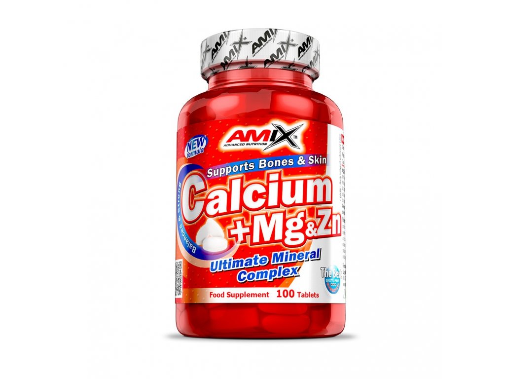 AMIX Ca + Mg + Zn 100 tablet  + ZDARMA tester produktu (protein, nakopávač, tyčinka)