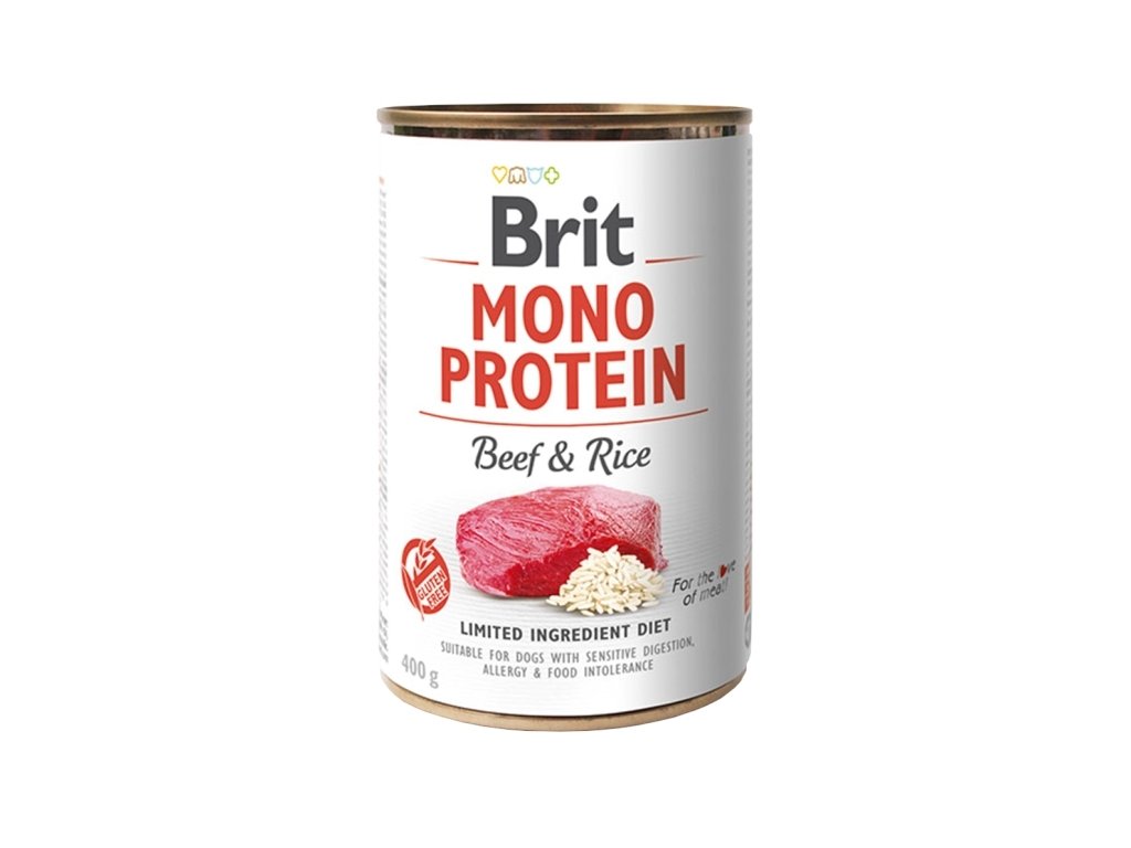 Brit Dog konz Mono Protein Beef & Brown Rice 6x400g