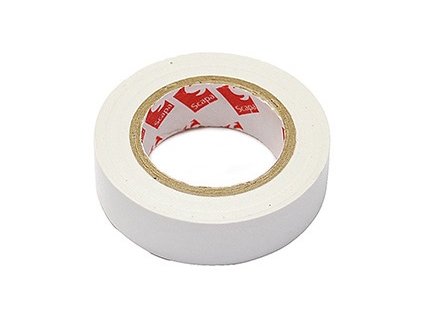 Izolačná páska PVC, 15 mm, 10m, biela