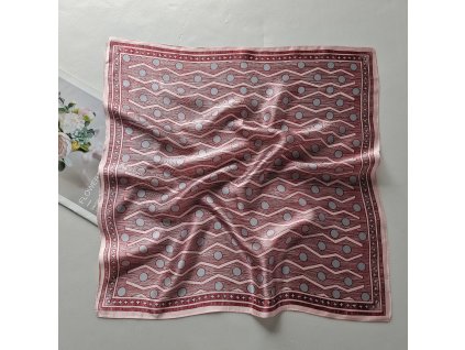 Hedvábný šátek Růžová je dobrá 53x53 cm v dárkovém balení, WHITE ORCHID