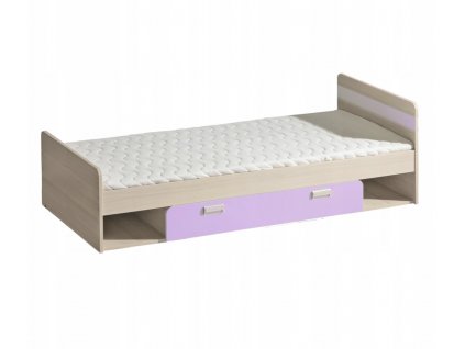 Detská posteľ  LUCAS L13 - fialová/zelená