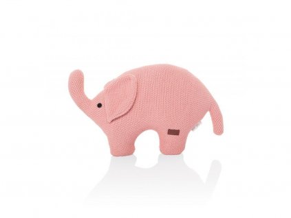 Handmade pletená hračka pre deti Slon - ružová