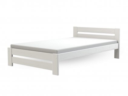 Jednolôžková borovicová posteľ 120x200 Marika - biela