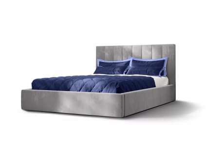 Manželská posteľ DENVER v sivej farbe