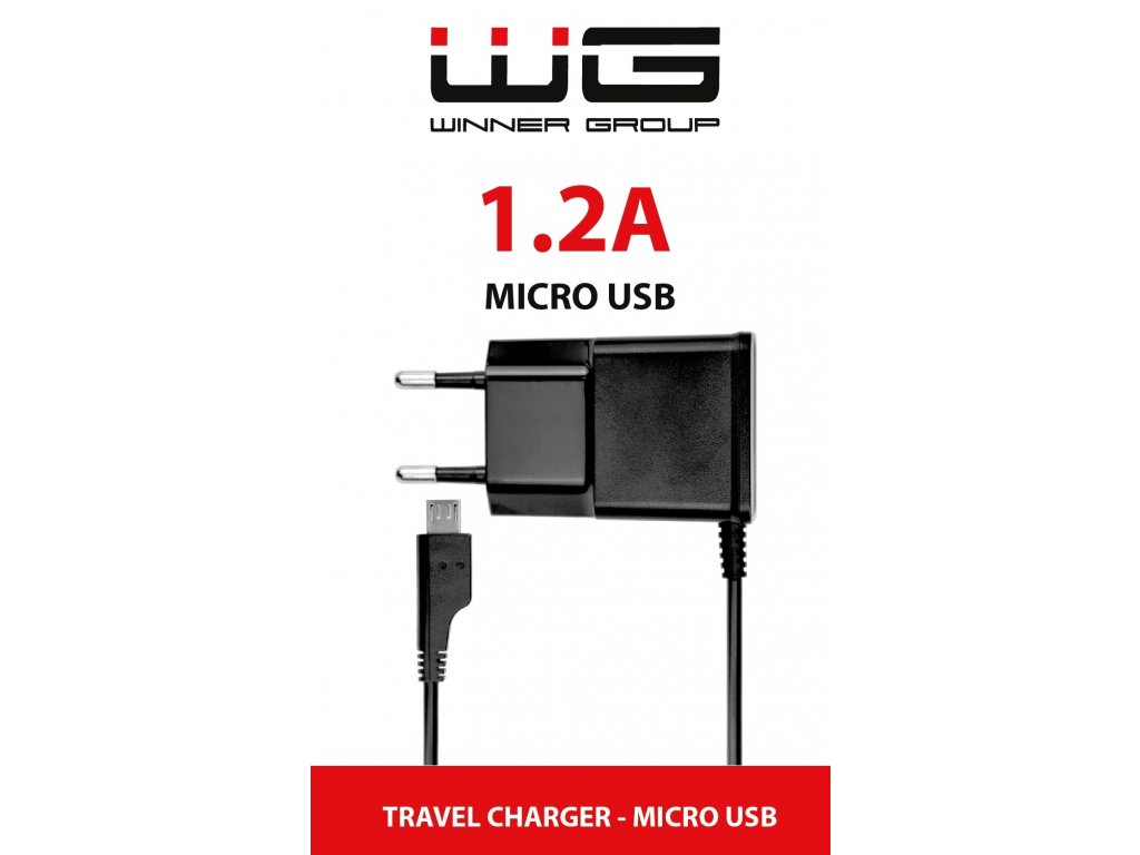 USB Charger 1,2A MICRO-USB Cable (Černá)
