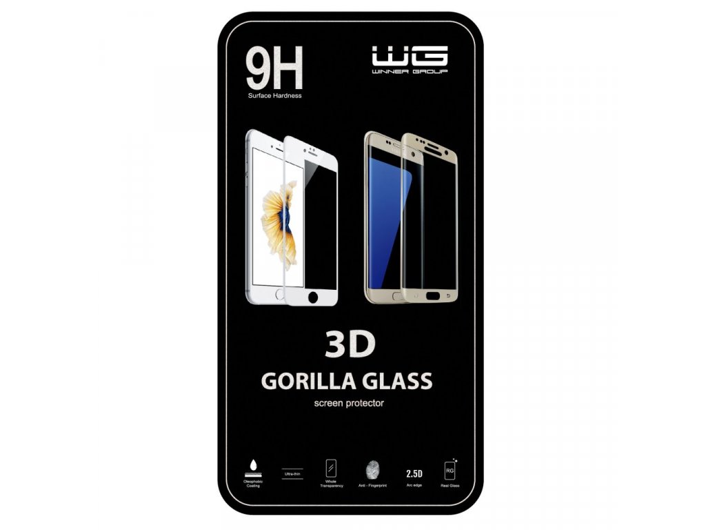 Tvrzené sklo 3D Honor 6A (Černé)