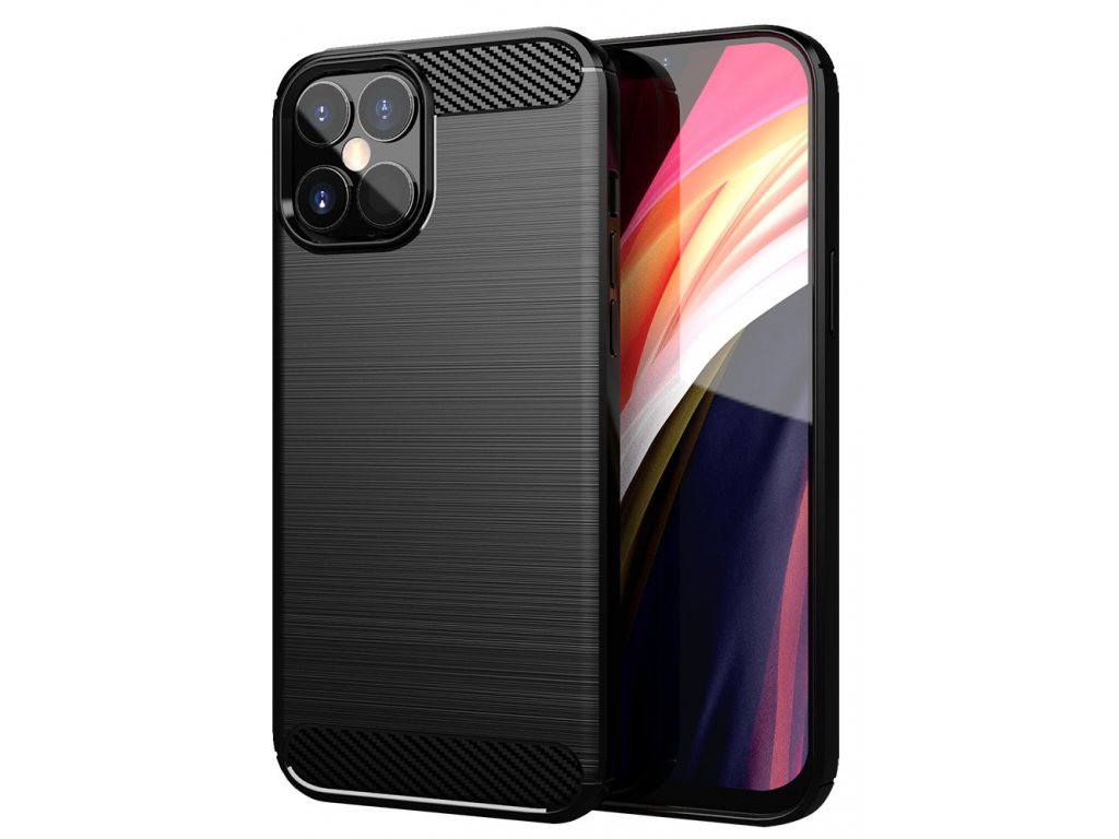 Pouzdro Carbon iPhone 12 Pro Max (Černé)