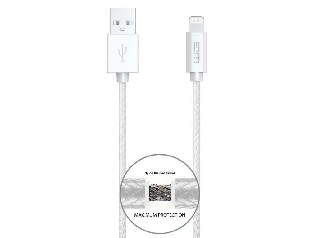 Datový kabel Lightning MFi-USB-A (Bílý)