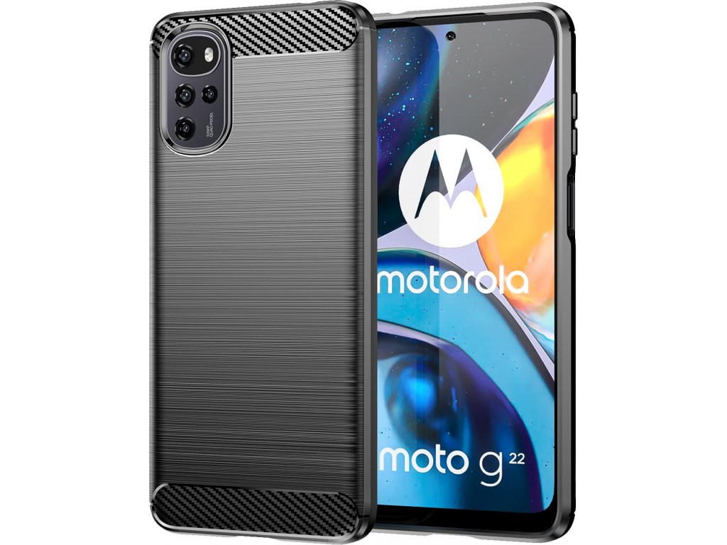 Pouzdro Carbon Motorola Moto E32s 4G/Moto G22 4G (Černé)