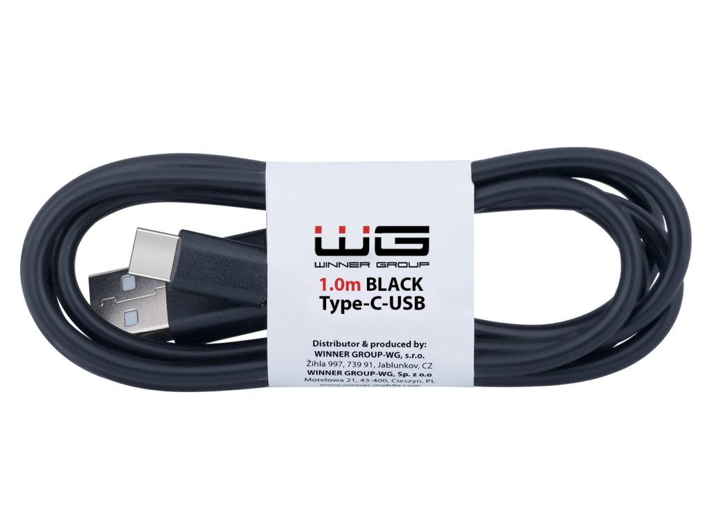 Datový kabel Type C-USB/1m/černý