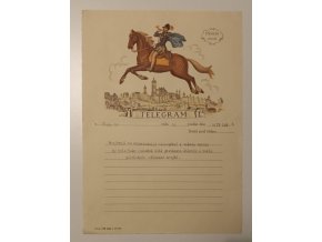 Telegram Pošťák na koni 1606