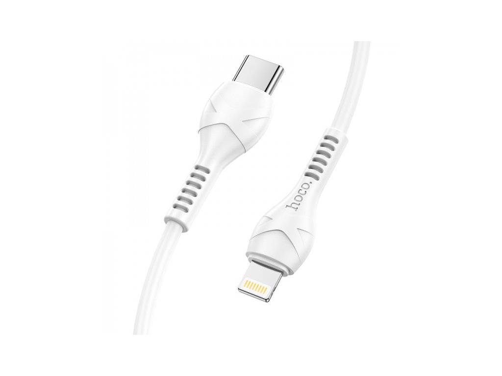 Hoco nabíjecí / datový kabel USB-C / Lightning 1m Trendy bílá