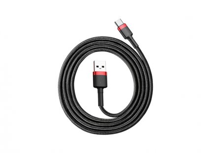 Baseus nabíjecí / datový kabel USB-C 3A 1m Cafule červená-černá