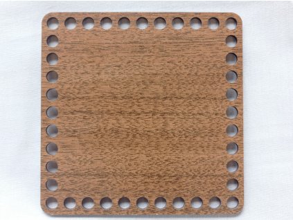 Dřevěný výřez čtverec 10cm ořech oboustranný