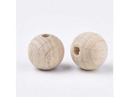 Dřevěné korálky 25 mm (Velikost balení 1 ks)