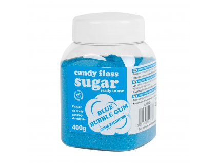 Barevná modrá cukrová vata s příchutí žvýkačky 400g