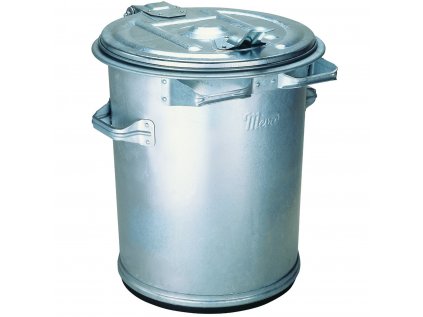 Kovová RETRO kbelíková nádoba na horký popel, vyrobená z pozinkovaného plechu, 70L