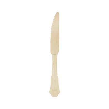 Nůž jednorázový - dřevo - 8 ks  Ekologické jednorázové jídelní nože